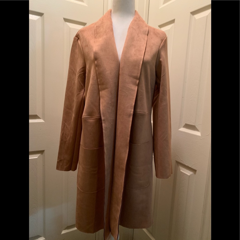 NWT! Catherine Maladono Faux Suede Coat